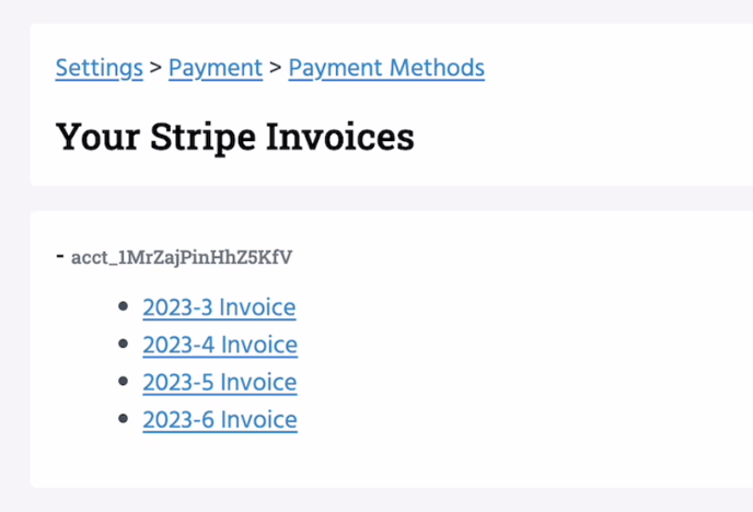 Your Stripe Invoices